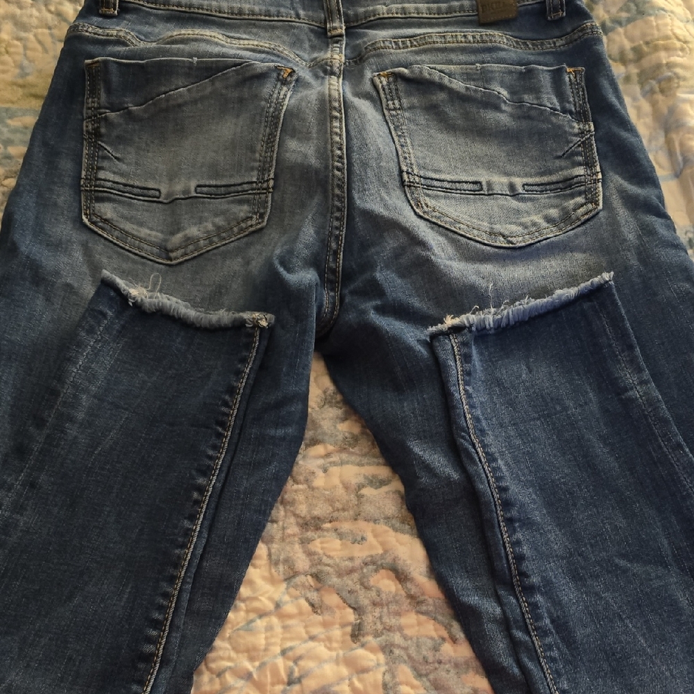 BKE Distressed Blue Boyfriend Jeans